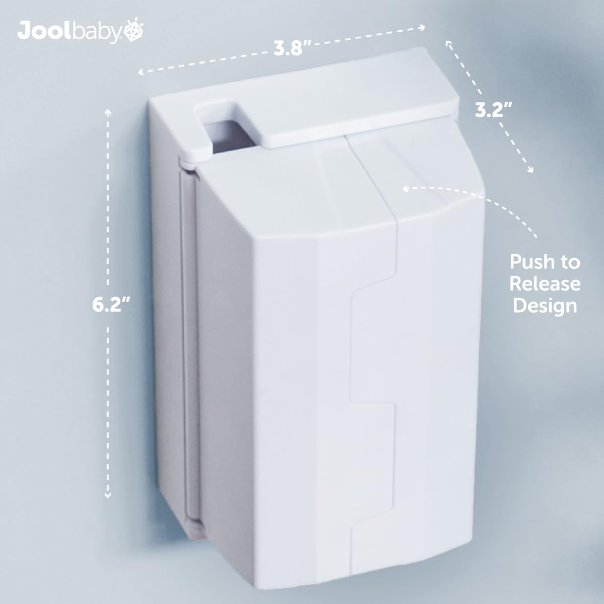 Jool Baby Outlet Cover Box for Child Safety (2 Pack) Duplex & Decorator Electrical Outlet Plates, Concealed Access Buttons, and Spacious Compartment