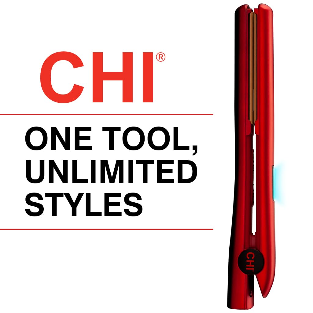 CHI Original Digital Ceramic Hair Straightener 1", Ruby Red
