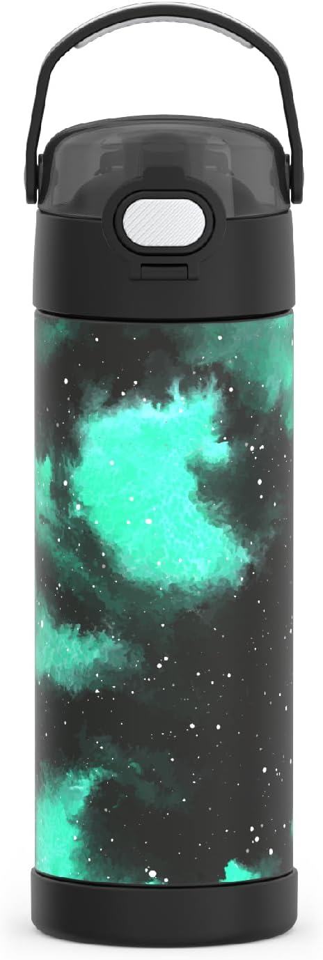 THERMOS FUNTAINER Water Bottle with Spout, 16oz, Galaxy Green