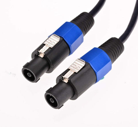 2 Pack 50 Feet Speakon to Speakon Cable 12 Gauge 2 Conductor Twist Lock