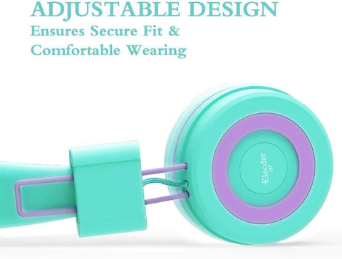 ELECDER i37 Kids Headphones for School Children Girls Boys Teens, Green