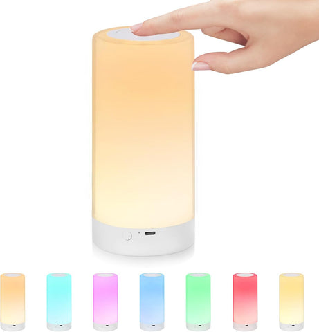 UNIFUN Night Light Touch Control RGB Rechargeable Bedside Lamp Dimmable
