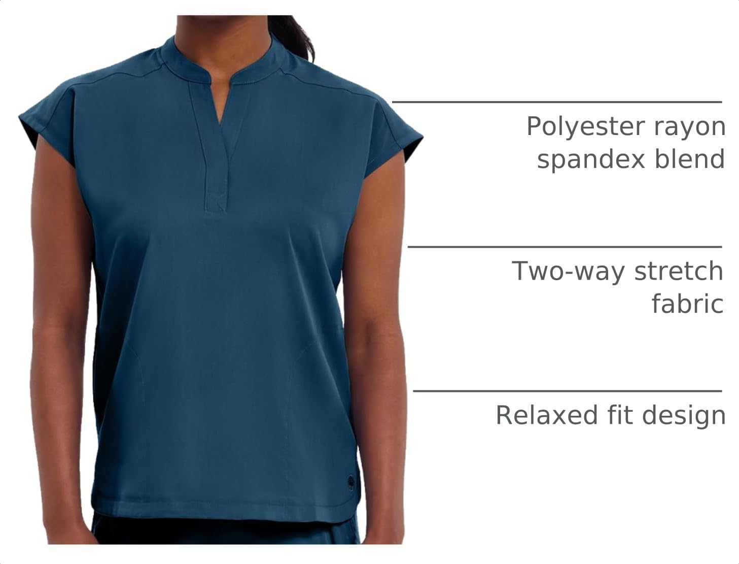 Healing Hands Purple Label Women's Scrub Top with Dolman Sleeves 2 Pockets