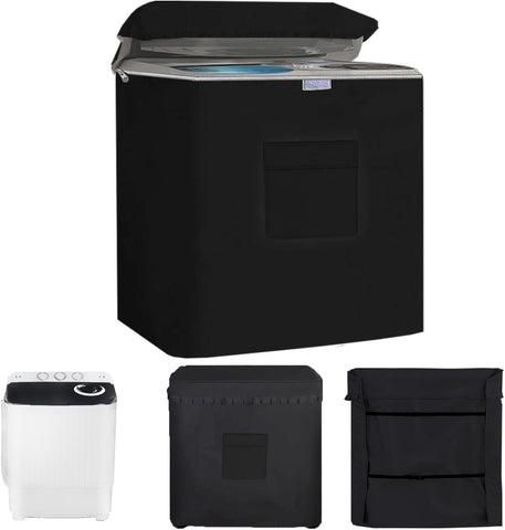 Twin Tub Washing Machine Cover for 40lbs Portable Mini Compact Washer Machine,Waterproof, Sun-Proof, Extend their Service Life, Zipper Design for Easy Use (34.5"W×20"D×40"H)