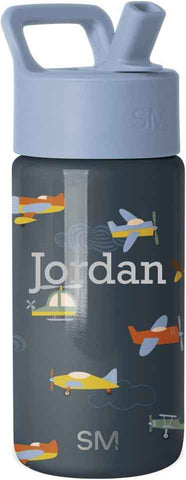 Simple Modern Personalized Kids Water Bottle | 14oz | Airplane