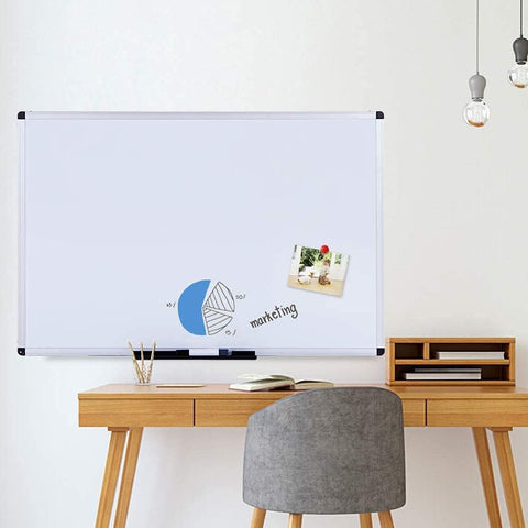 VIZ-PRO Magnetic Whiteboard/Dry Erase Board, 18 X 12 Inches, Includes 1 Eraser & 2 Markers & 4 Magnets