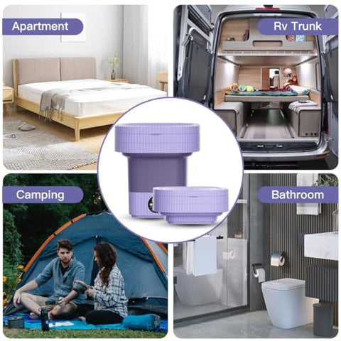 Portable Washing Machine,10L Folding Mini Washer with 3 Modes Deep Cleaning of underwear,baby clothes,Foldable Washing Machine for Apartments,Dorm,Camping,RV,Travel Laundry