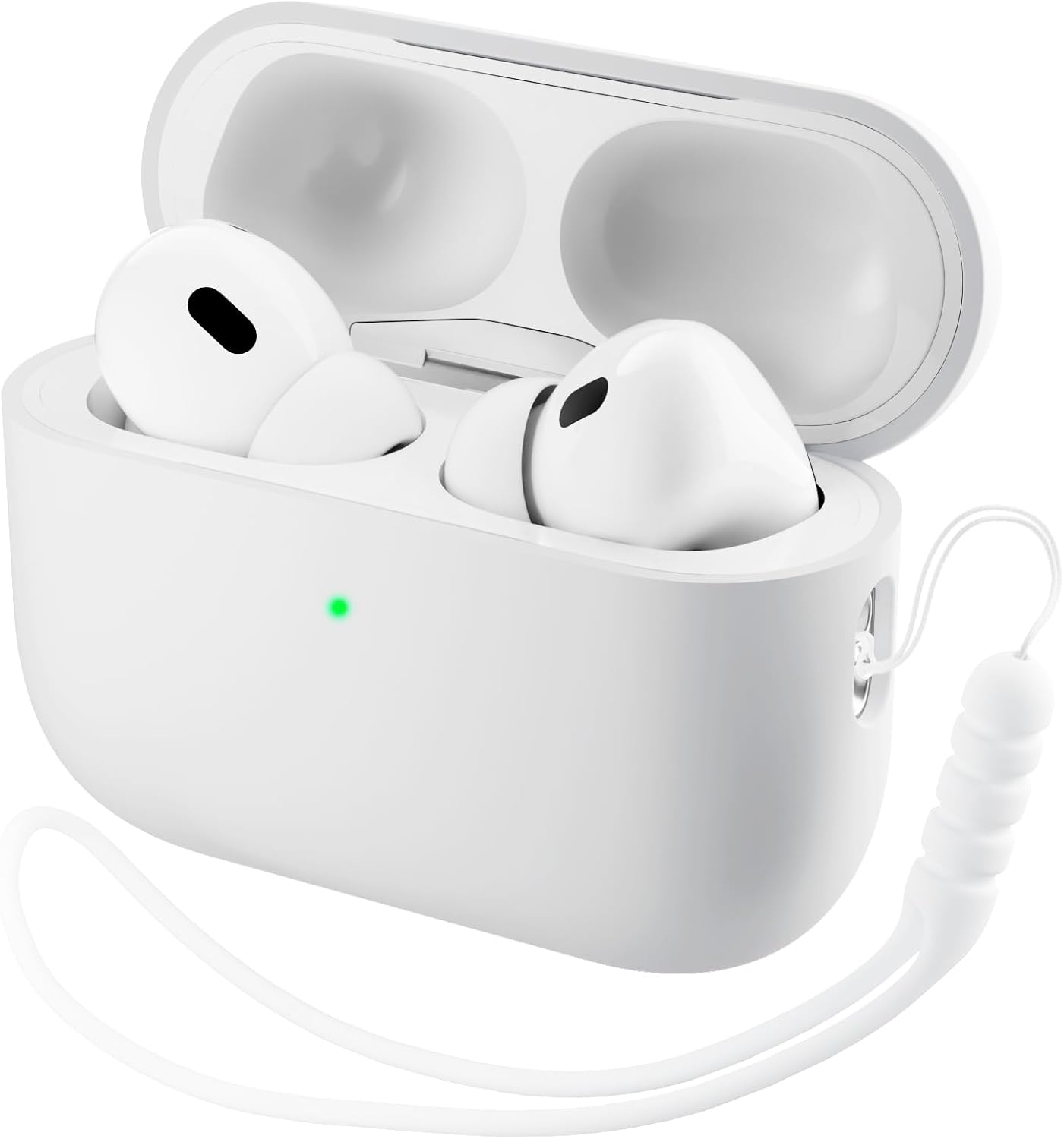 ORNARTO for AirPods Pro 3 Case, Hybrid Silicone, White