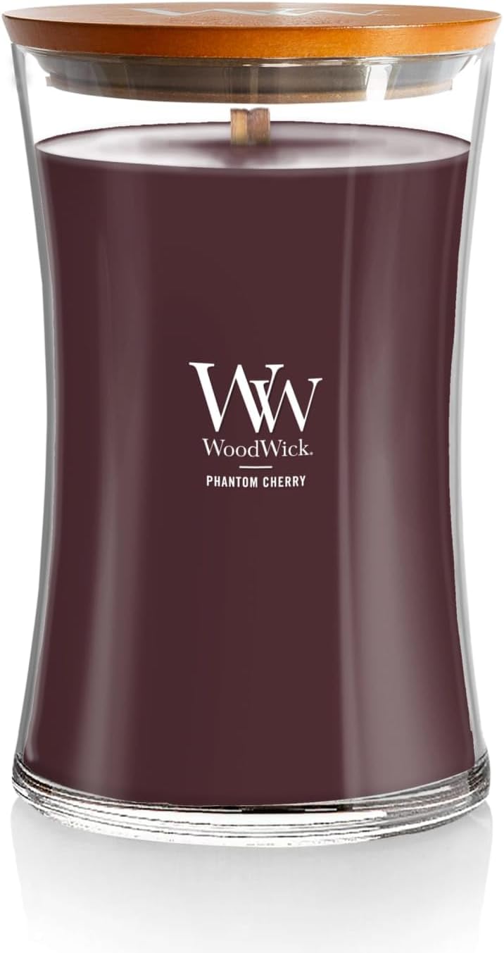 WoodWick Phantom Cherry Scented Candle, Crackling Wick, 21.5oz