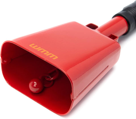 10 Inch Steel Cowbell with Handle Cheering Bell for Sports Events Large Solid School Bells & Chimes Percussion Musical Instruments Call Bell Alarm(Red)