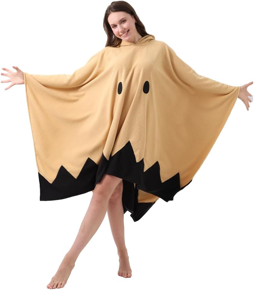 Unisex Adult Hoodied Cloak Pajamas Animal One-Piece Halloween Costume Cosplay Sleepwear
