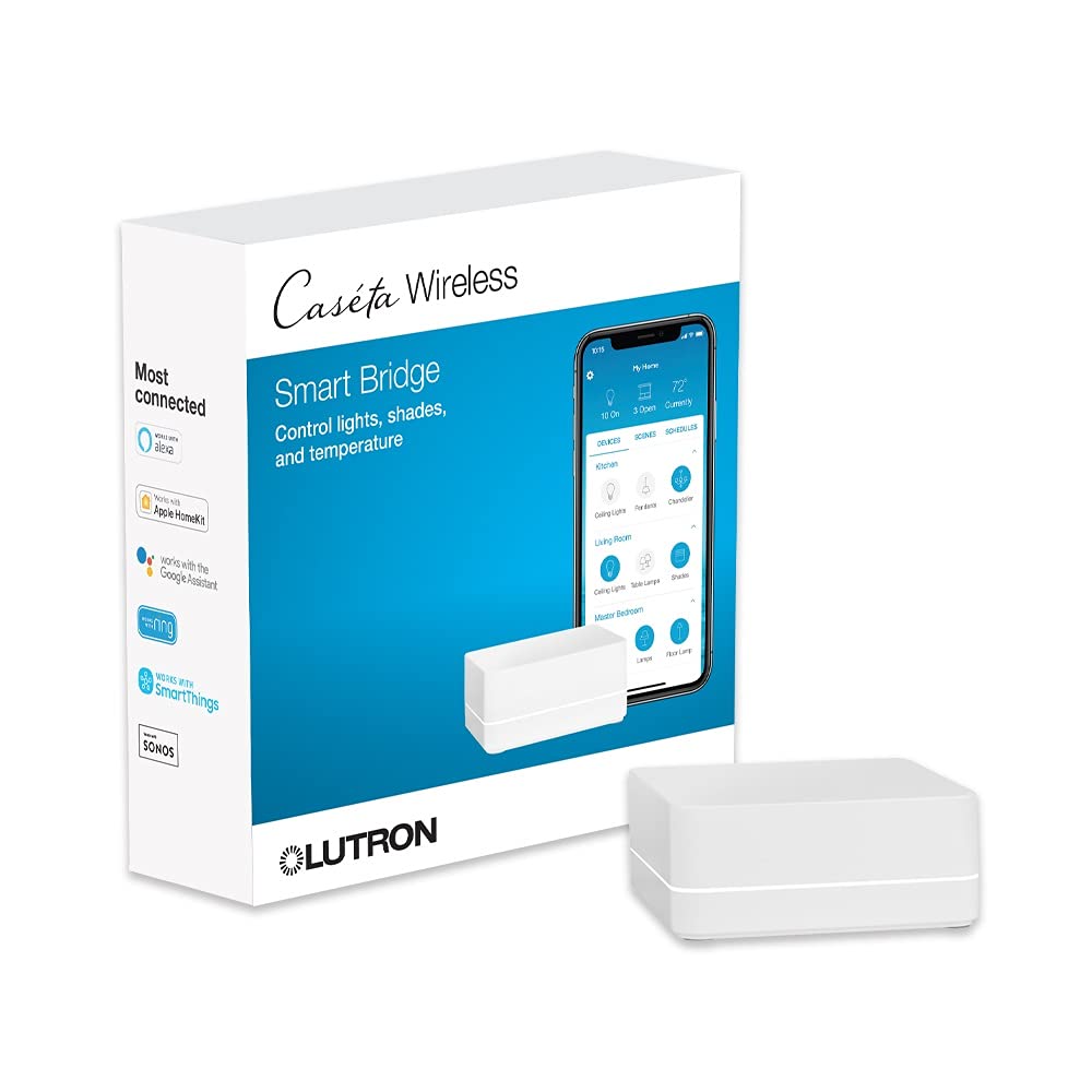 Lutron Caseta Smart Hub Compatible with Alexa, Apple, Google Home, & More