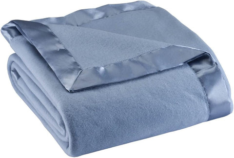 OakRidge Fleece Blanket with Luxurious Satin Binding Edges, Lightweight