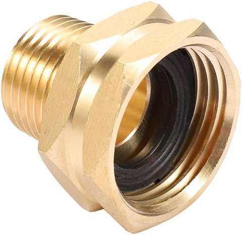 Brass Garden Hose Adapter, 3/4' GHT Female x 1/2' NPT Male Connector, 2pcs