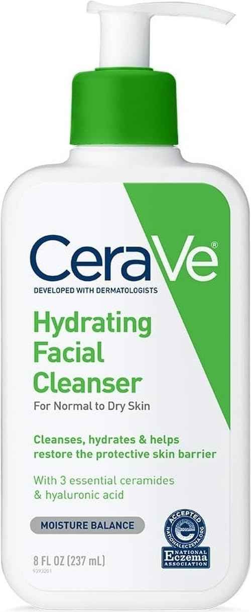 CeraVe Hydrating Cleanser with Hyaluronic Acid, Face Wash for Dry Skin,8oz
