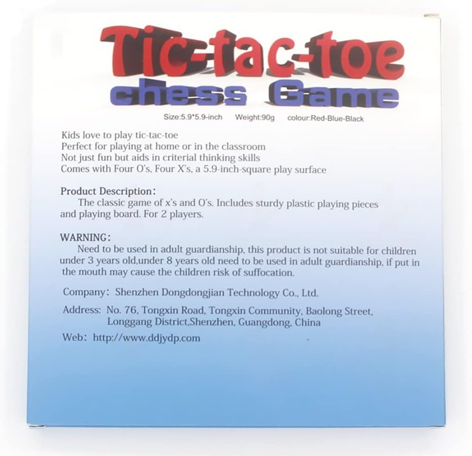 Tic Tac Toe Board Game, Classical Family Board Game