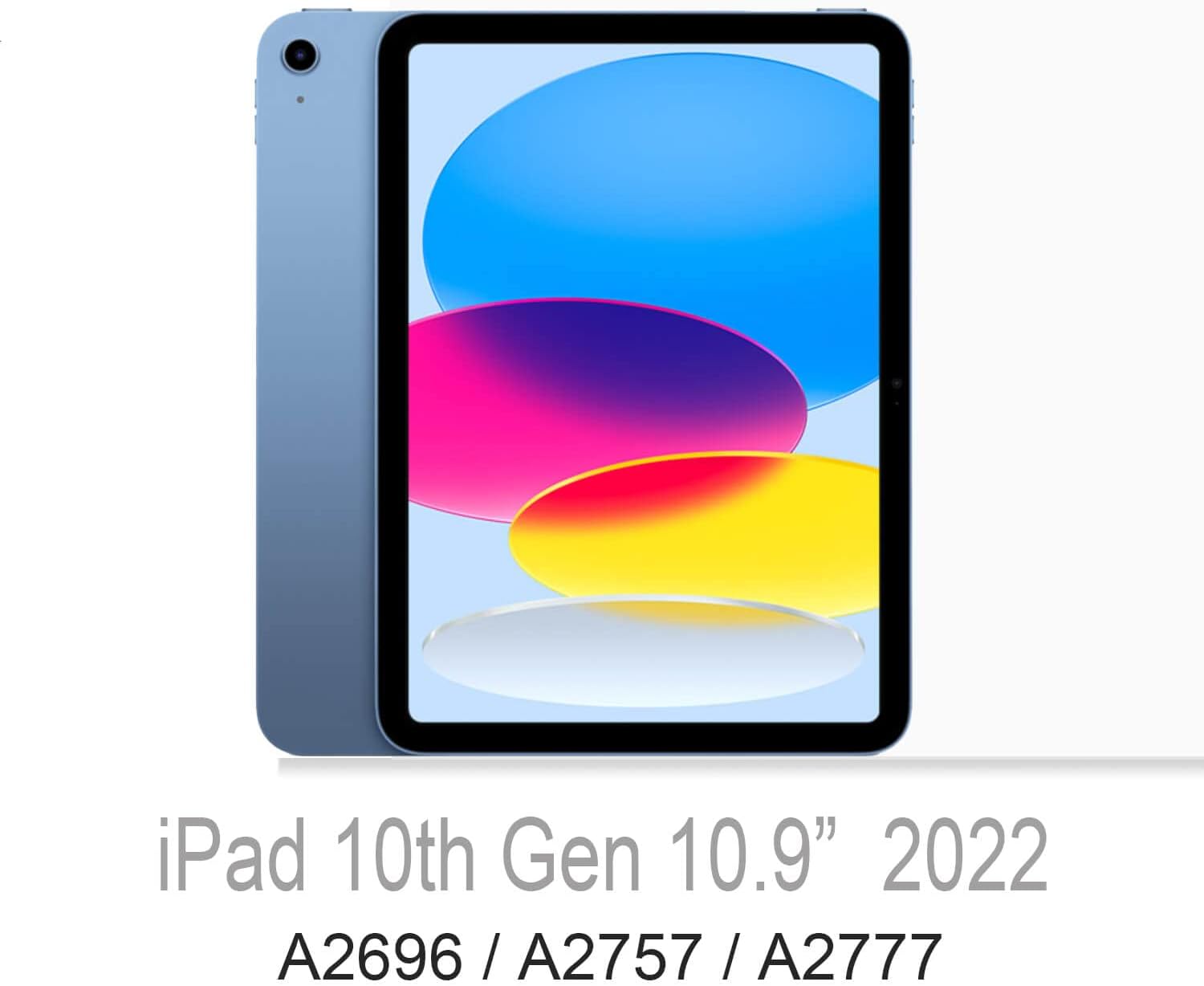 Feams for iPad (A16) 11th Generation 11 Inch 2025, iPad 10th Generation Case 10.9 Inch 2022, Slim iPad A16 Case Clear Back Cover with Pencil Holder & Auto Sleep, Blue Marble