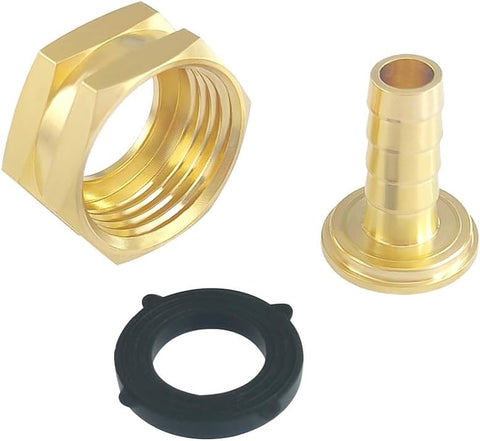 Hooshing 2PCS Garden Hose Swivel Adapter 1/2" Barb x 3/4" GHT Female Thread