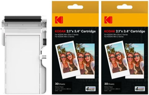 KODAK 4PASS 2x3” Cartridge Refill, 60 Sheets, Mini 2 & Mini Shot 2