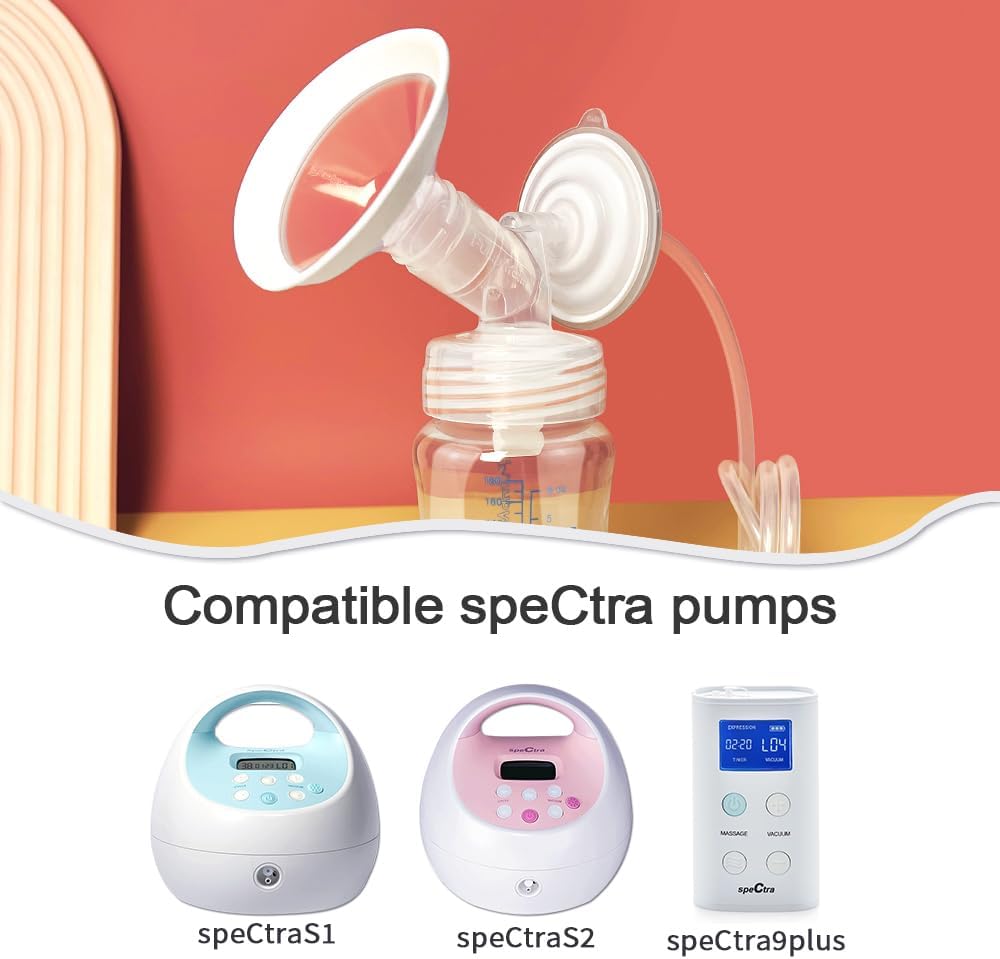 PumpMom-us 21mm Flanges Compatible with Spectra S2 S1 9 Plus Breast Pumps Accessories, Replacement Breast Shield for Spectra Pump Parts and 21 mm Flange