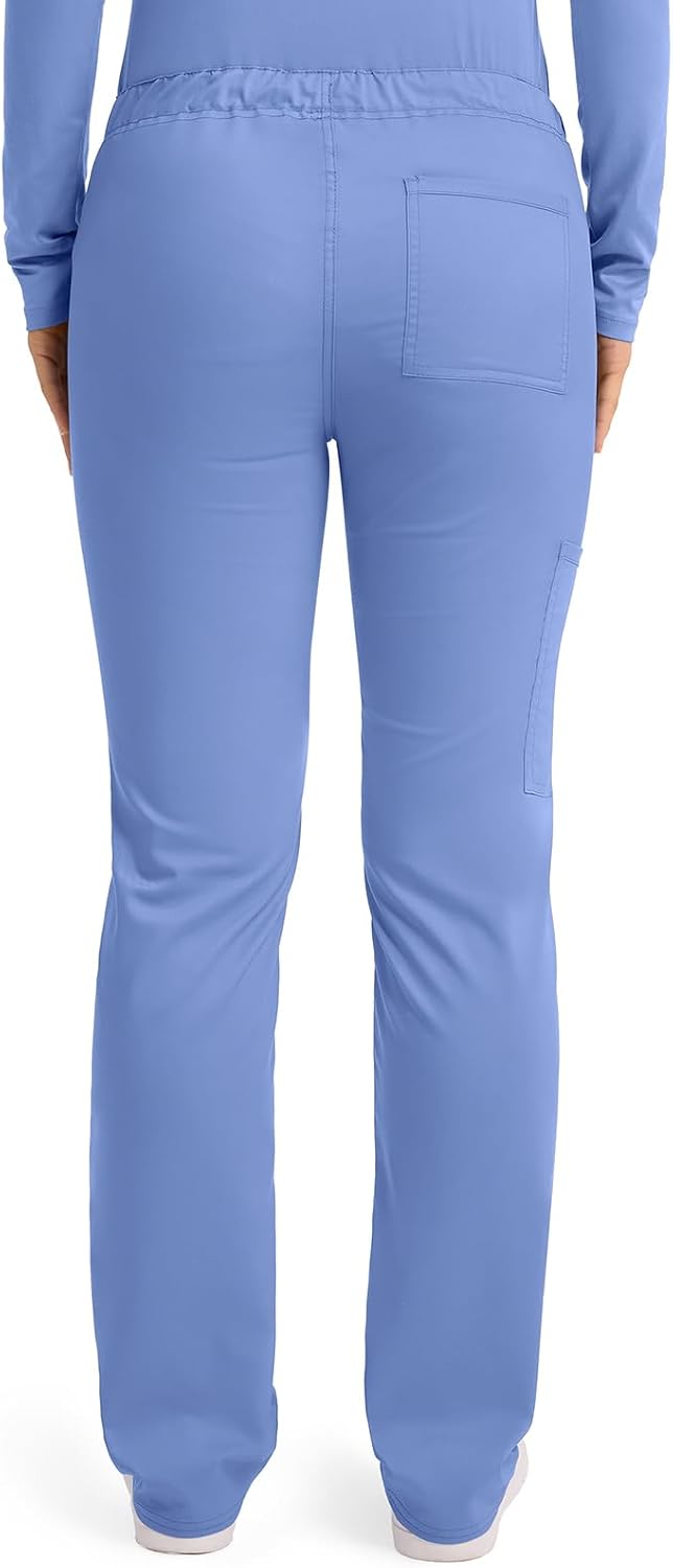 Cherokee Revolution Scrub Pants for Men Tapered Leg Drawstring Stretch