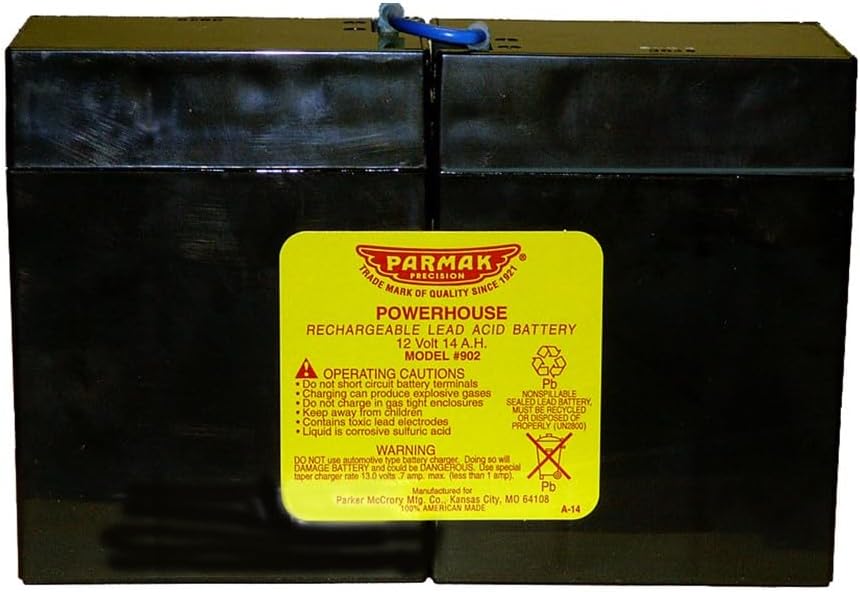 Parmak 902 12-Volt Gel Cell Battery for Solar Powered Electric Fences,Black