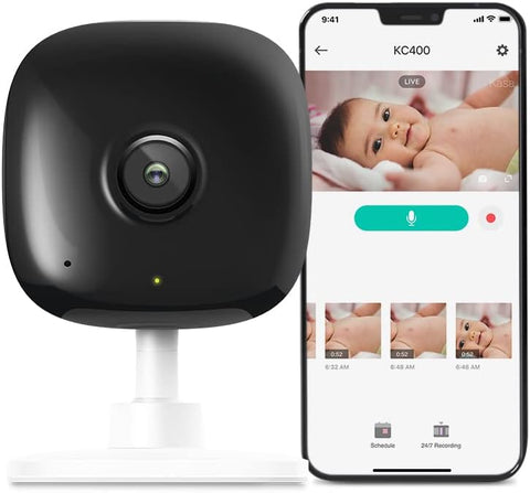Kasa 2K+ Indoor Wired Security Camera, Baby & Pet Monitor, KC400