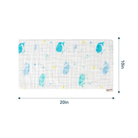 Maliton Muslin Baby Burp Cloths 6 Pack Large 20''x10'' 100% Cotton Burp Rags Absorbent and Soft 6 Layers Muslin Cloth Baby Essentials for Newborn(Zoo Pattern, Pack of 6)