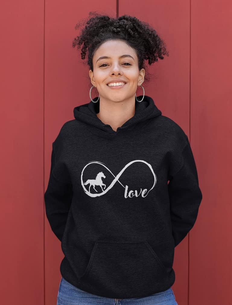 Tstars Infinity Love Horse Hoodie Women Teen Girls Equestrian Riding