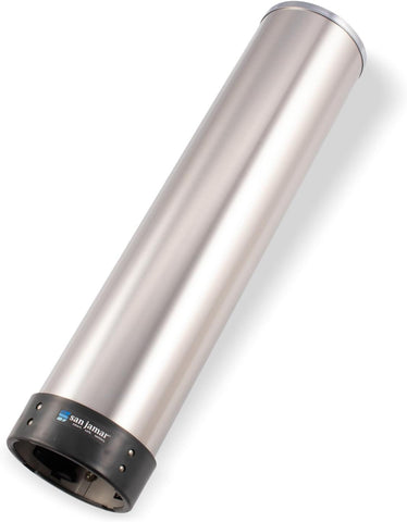 San Jamar Pull-Type Cup Dispenser 12-24 Oz. Cups for Restaurants, Home, and Office, Plastic, 23.5 Inches, Silver
