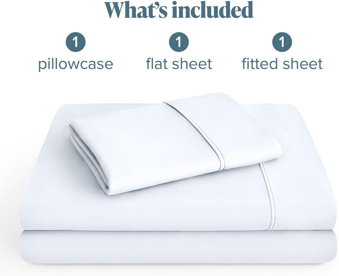 Bare Home Twin XL Sheet Set - 1800 Ultra-Soft (Twin XL, White)