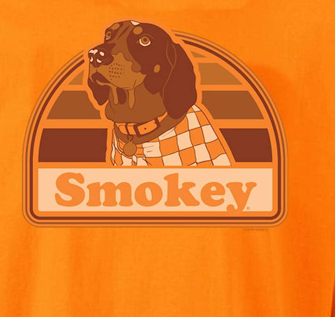 Tennessee Vols Men's Orange 2 Sided Smokey Portrait Long Sleeve T Shirt