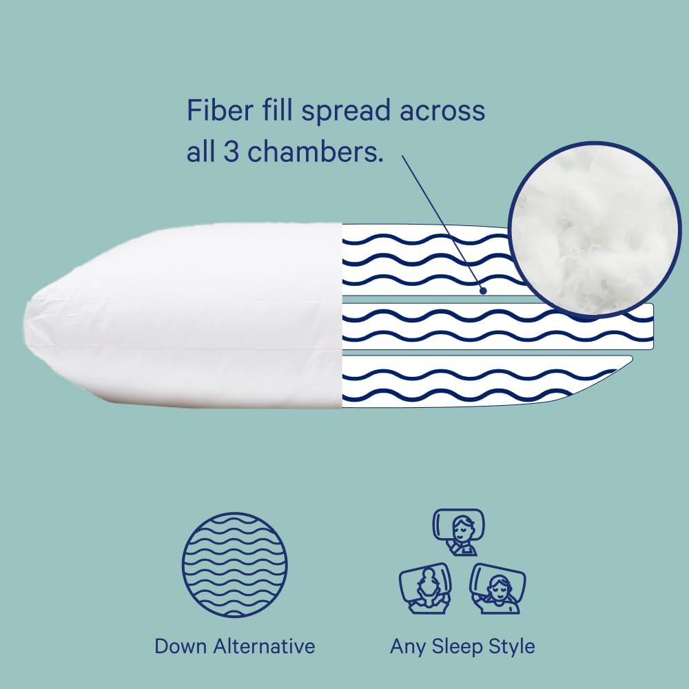 Casper Sleep Essential Pillow 2-Pack – Standard Down-Alternative Bed Pillow