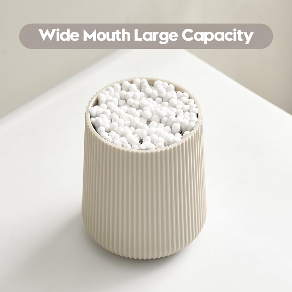 YAUKPH Beige Striped Toothbrush Holder