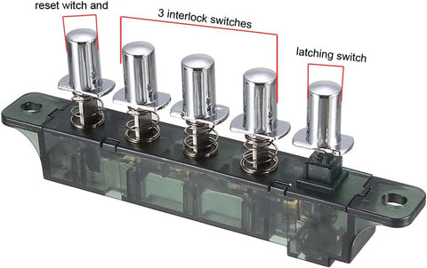 uxcell MQ165 AC 250V 4A Piano Type Key Board Switch for Range Hood