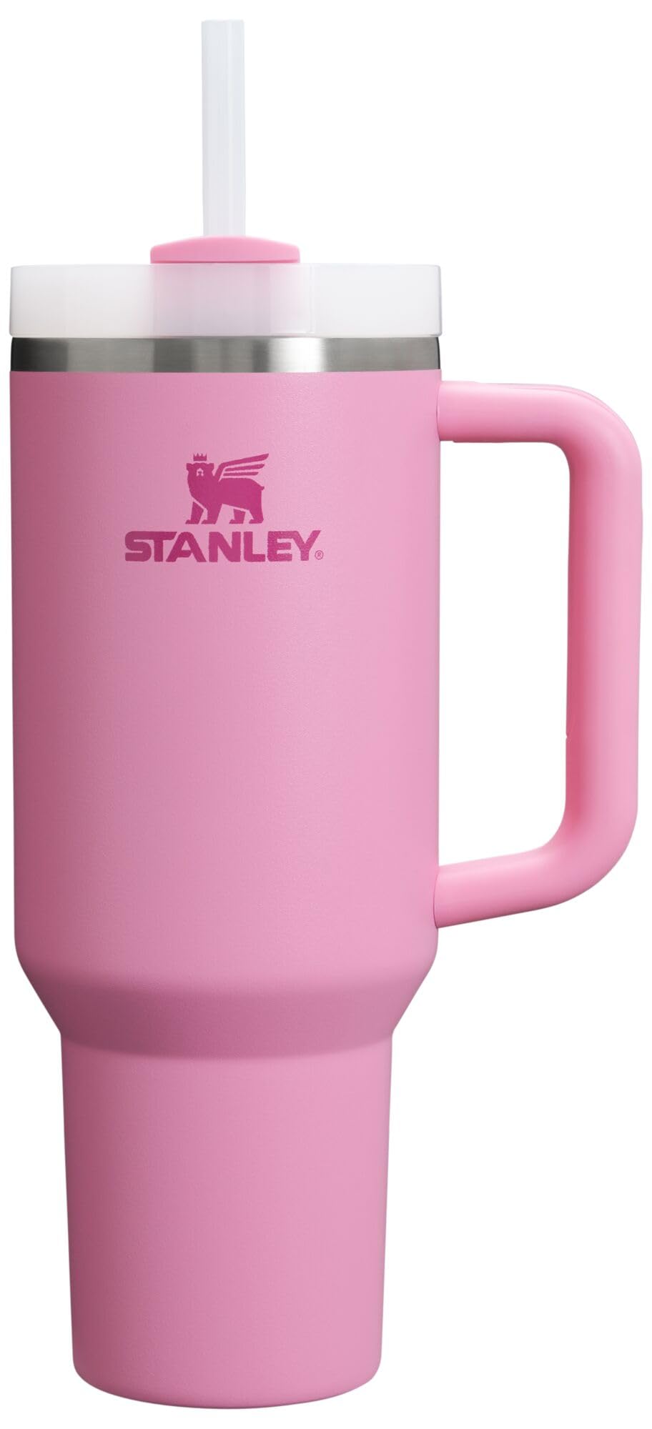 Stanley Quencher H2.0 Tumbler with Handle & Straw 40 oz | Twist On 3-Way Lid | Cupholder Compatible for Travel | Insulated Stainless Steel Cup | BPA-Free | Peony