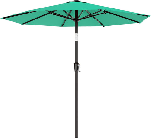 AreShark 9FT Outdoor Patio Umbrella with Tilt and Crank, Peacoke Blue
