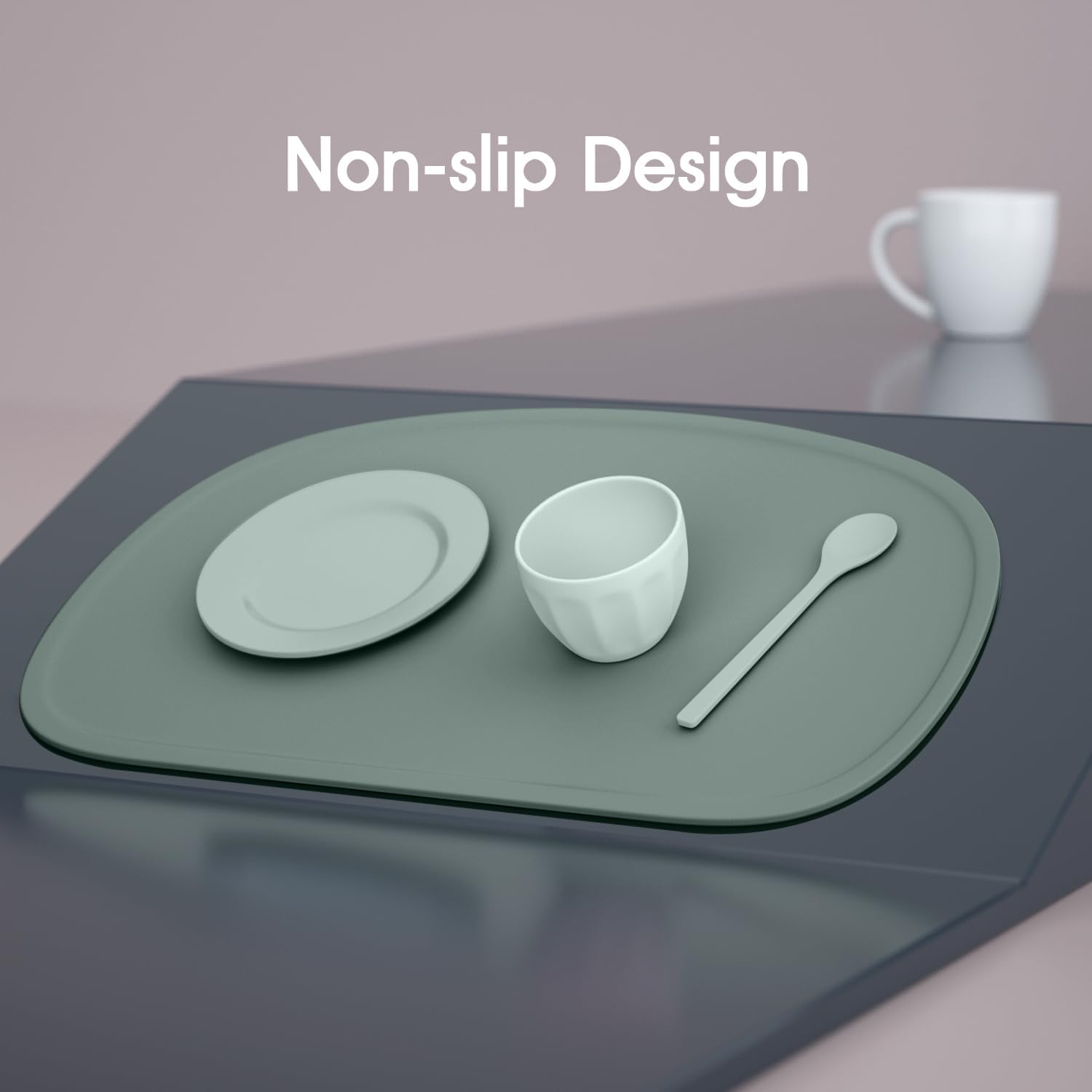 Cuddle Campus Set of 3 Silicone Placemats for Kids Toddlers & Babies