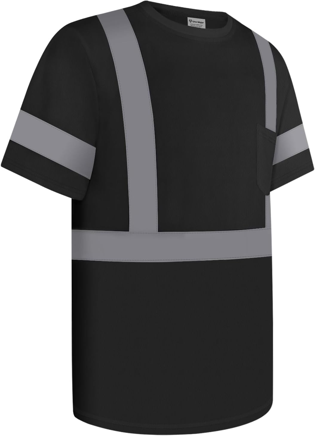 High Visibility Shirts for Men Class 2 Hi Vis Reflective Safety ConstrUCRtion Shirts for Men Women, Short Sleeve Work Shirts, Meet ANSI, Durable & Breathable, UCR-Dark Grey L,3PACK