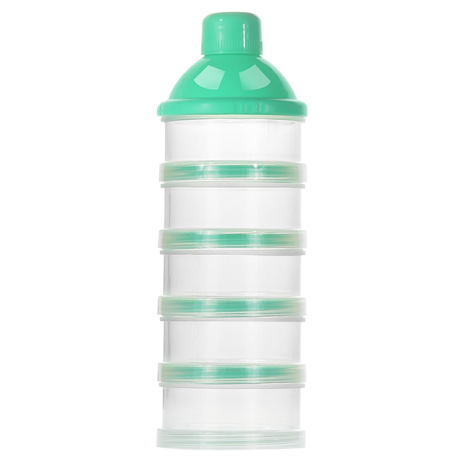 Accmor Formula Dispenser On The Go, 5 Compartments Stackable Formula Container for Travel, Baby Milk Powder Kids Snack Container, BPA Free