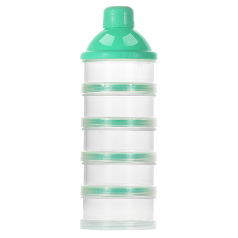 Accmor Formula Dispenser On The Go, 5 Compartments Stackable Formula Container for Travel, Baby Milk Powder Kids Snack Container, BPA Free