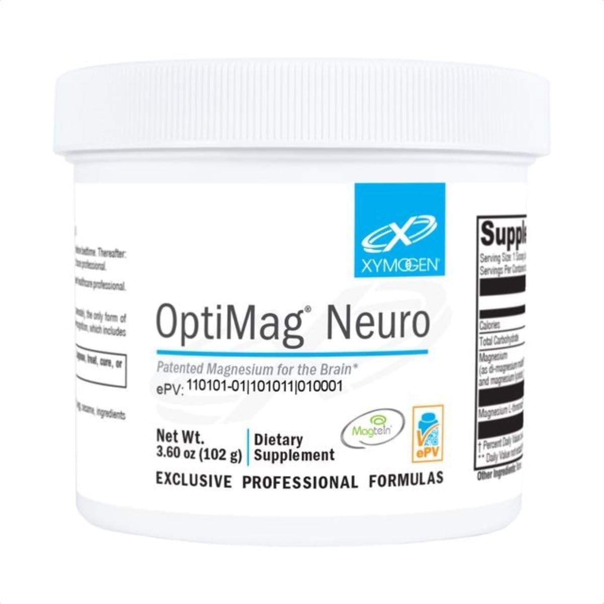XYMOGEN OptiMag Neuro, Unflavored, 3.6 Oz