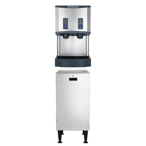 Scotsman Meridian Push-Button Countertop Nugget Ice Maker & Water Dispenser - 500 lb/Day, 40 lb Storage Bin, Stand w/Door