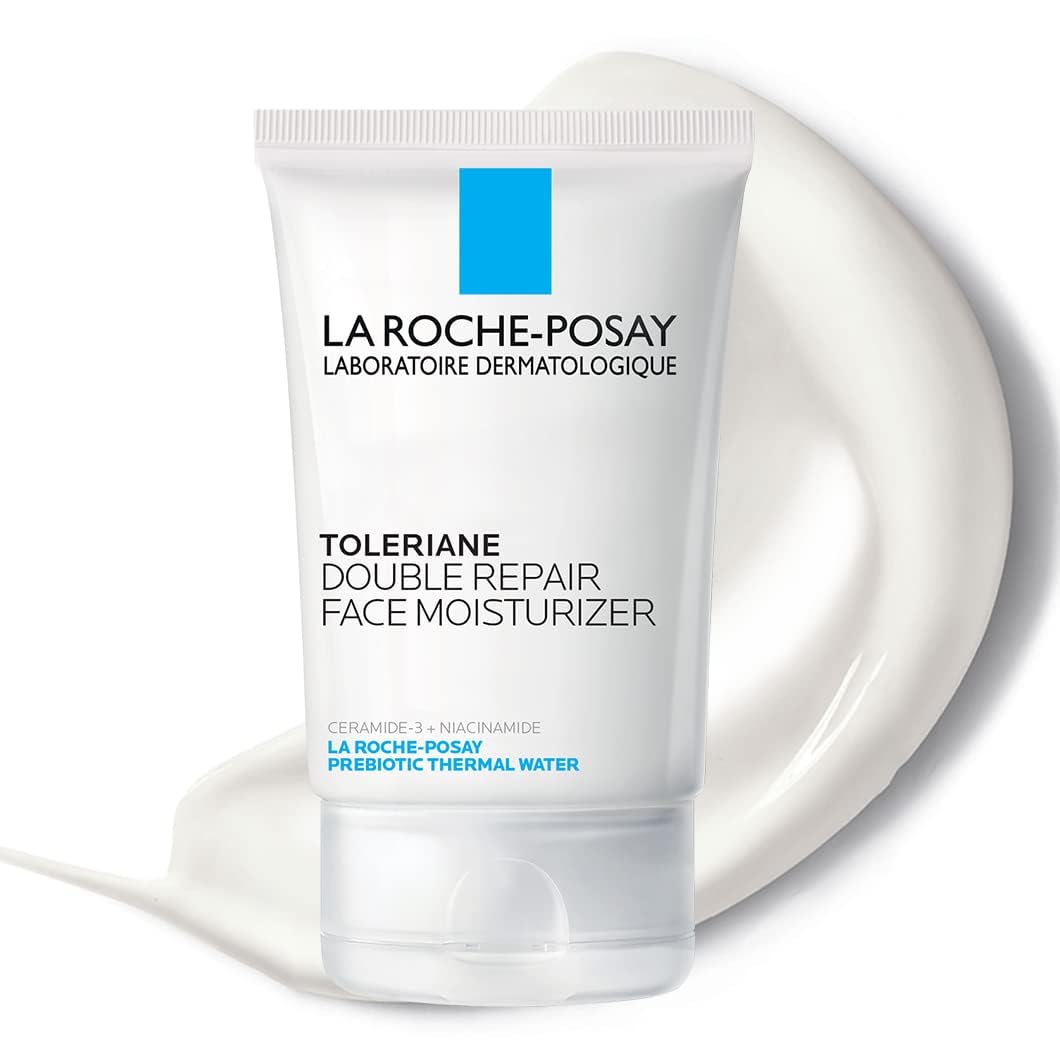 La Roche-Posay Toleriane Double Repair Face Moisturizer, Daily Moisturizer Face Cream with Ceramide and Niacinamide for All Skin Types, Oil Free, Fragrance Free