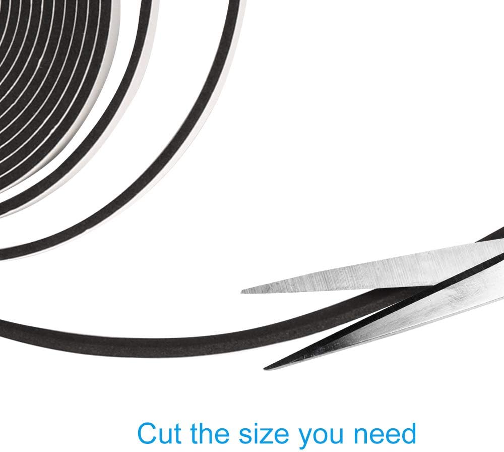 3 Rolls Weather Stripping,1/4 Inch Wide X 1/8 Inch Thick Foam Seal Tape High Density Foam Strip Self Adhesive,Closed Cell Tape Seal Strip,16 Feet Long Each