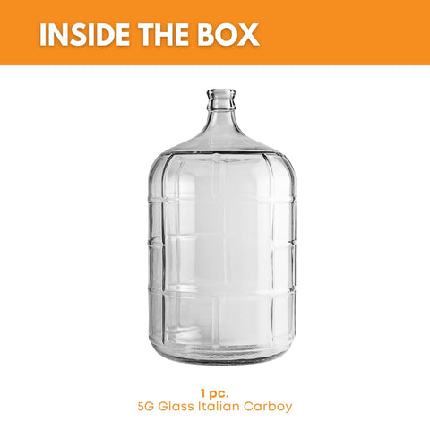 Italian Carboy 5 Gallon for Wine, Beer and Kombucha Home Fermentation