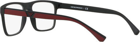 Emporio Armani Mens EA4115 Rectangular Eyewear Frames With Two Interchangeable Sun Clip-ons