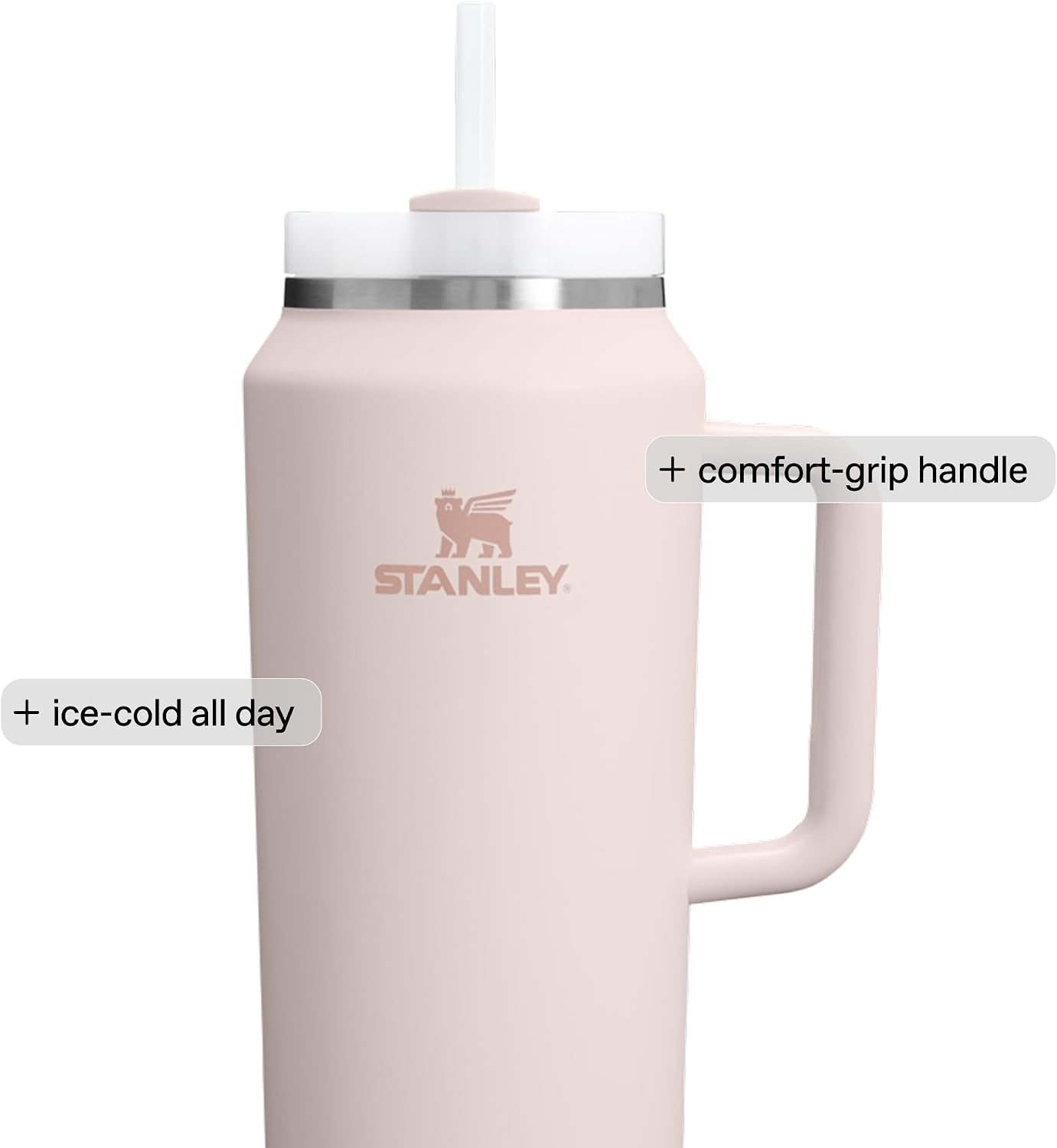 STANLEY Quencher H2.0 Flow State Tumbler, 64 oz, Stone