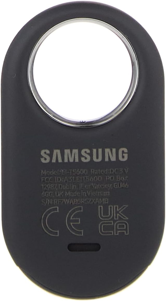 Samsung SmartTag2 (2023) Bluetooth + UWB, IP67 Water and Dust Resistant, Findable via App, 1.5 Year Battery Life - Black (International Version)