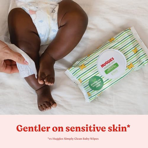 Baby Wipes, Huggies Natural Care Sensitive Baby Diaper Wipes, Unscented, Hypoallergenic